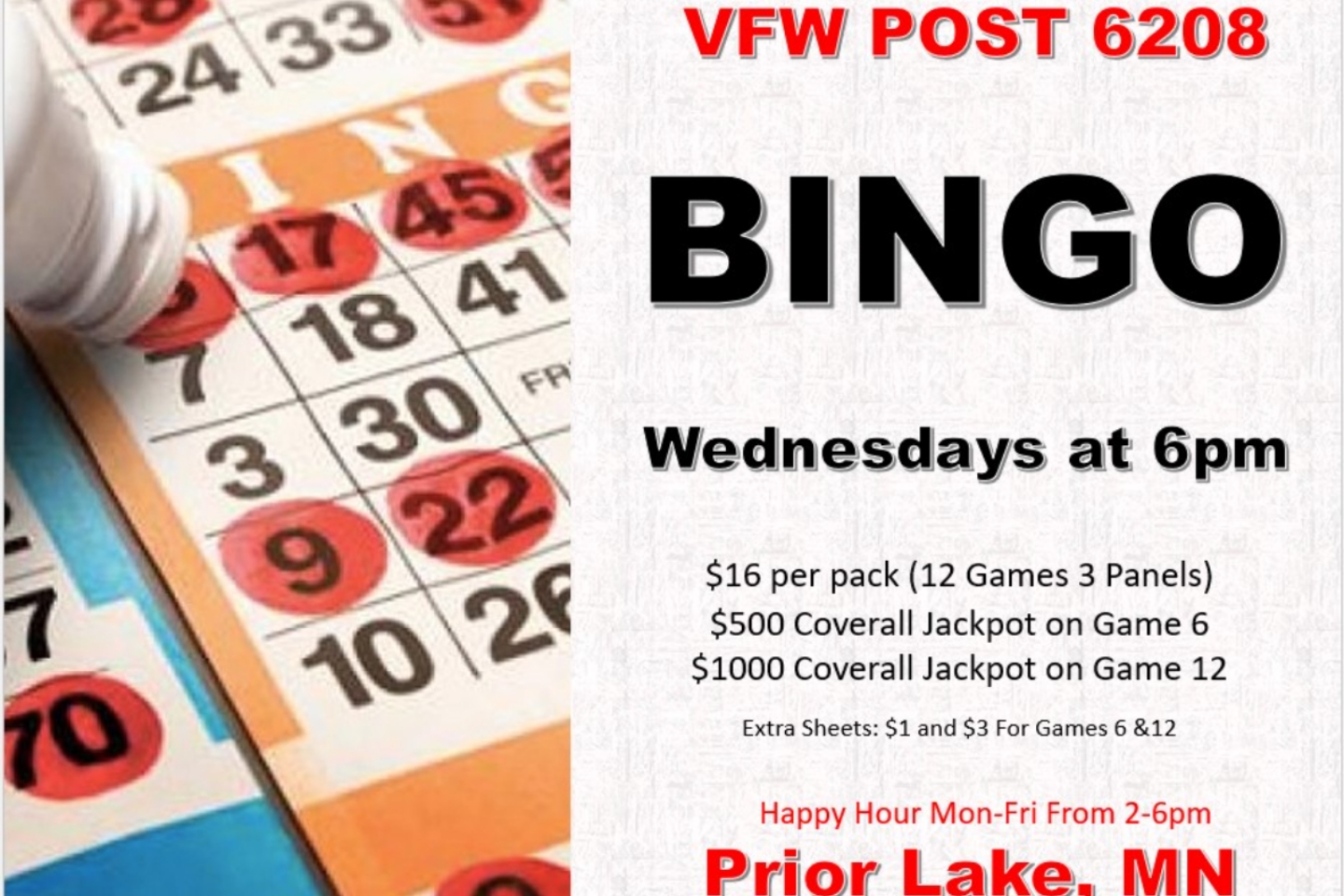 Prior Lake VFW 6208 Honoring Veterans, Serving Community